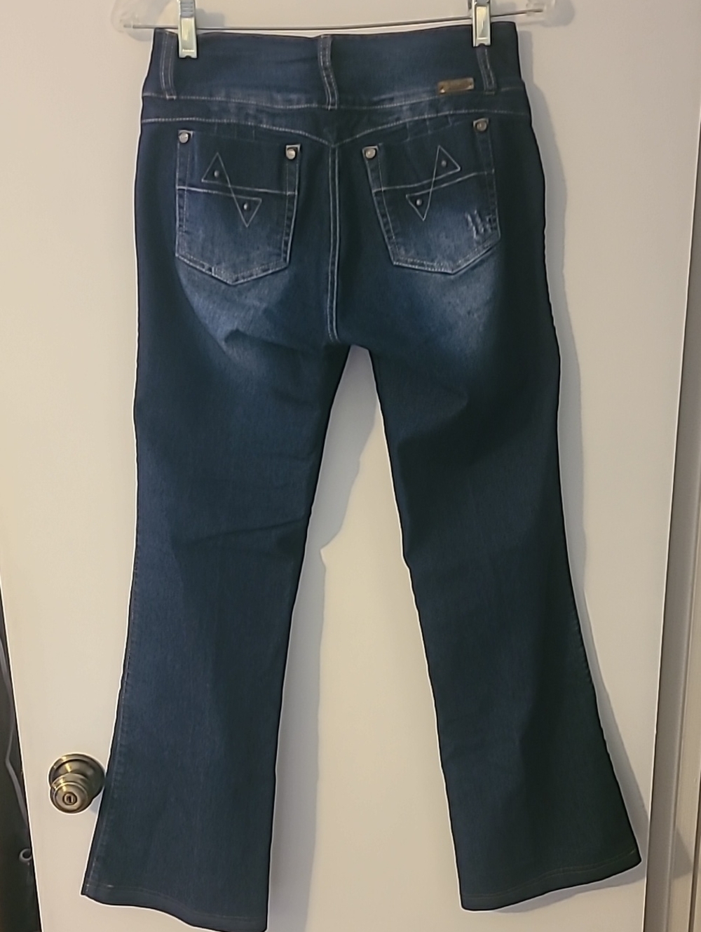 Salome Colombian Women's Levanta Cola "Butt Lift" Bootcut Jeans Dark Wash - Picture 8 of 9